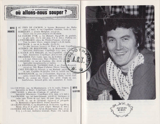 Les programmes de Théatre de l\